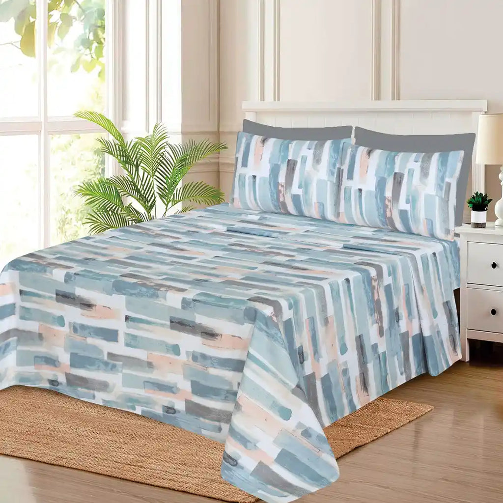 WHOLESALE 6 PCS PRINTED BEDSHEET SET (8000S)-C$215.00