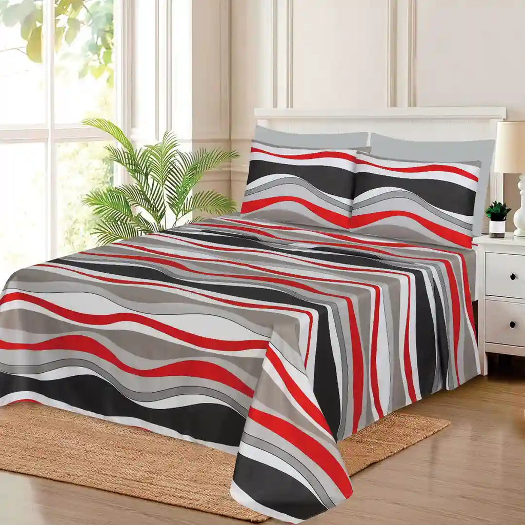WHOLESALE 6 PCS PRINTED BEDSHEET SET (8000S) -C$195.00