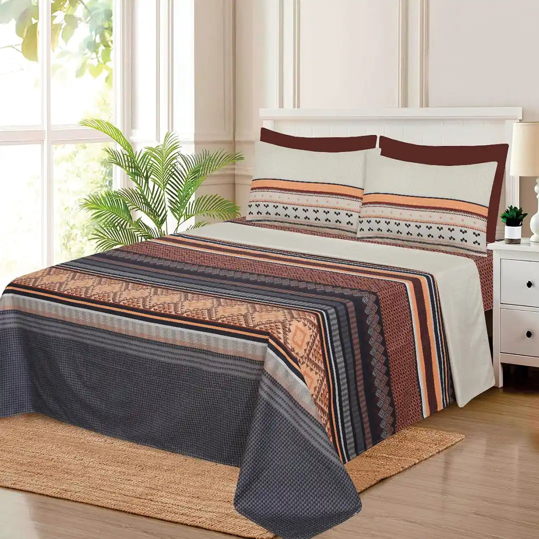 WHOLESALE 6 PCS PRINTED BEDSHEET SET (8000S)-C$215.00