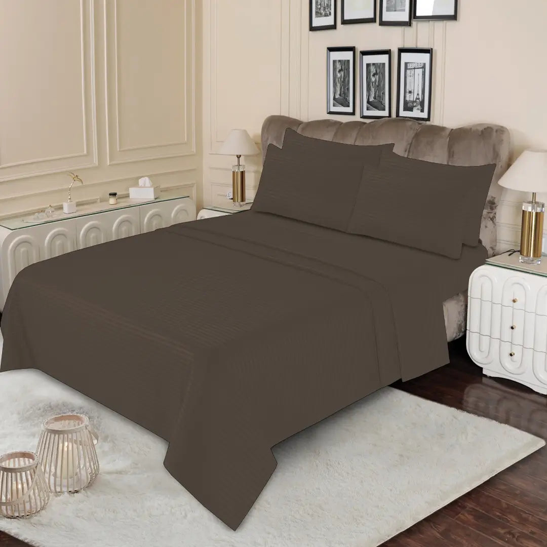 6 PCS DYED STRIPED SHEET SET (4000S)