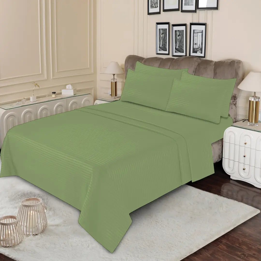 6 PCS DYED STRIPED SHEET SET (4000S)