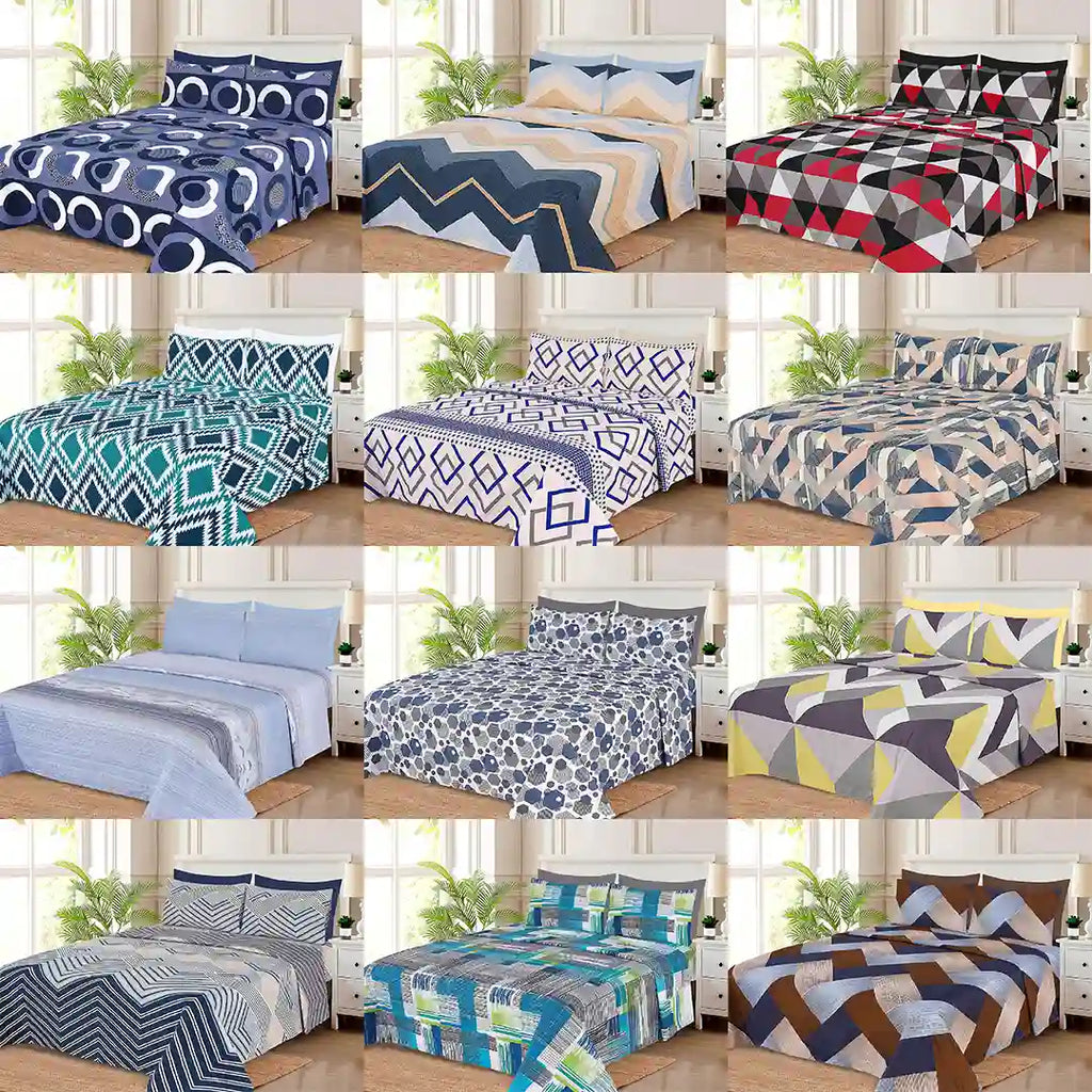 WHOLESALE 6 PCS PRINTED BEDSHEET SET (8600S)