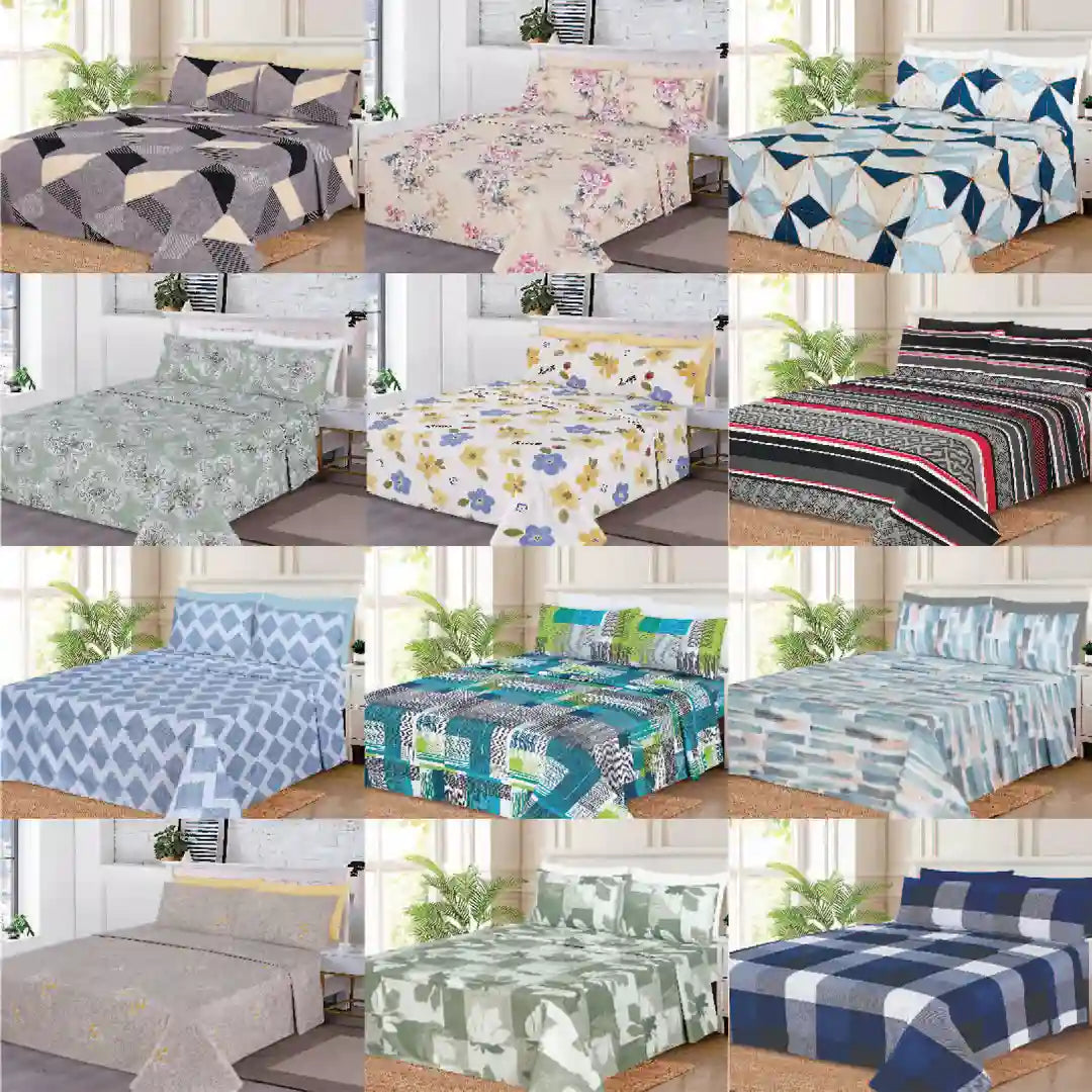 WHOLESALE 6 PCS PRINTED BEDSHEET SET (8600S) -C$215.00