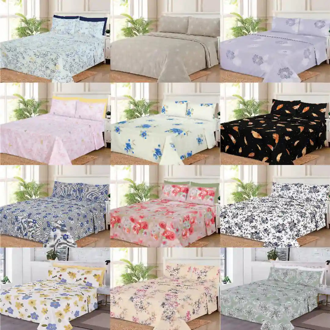 WHOLESALE 4 PCS PRINTED BEDSHEET SET (2900S)-C$170.00