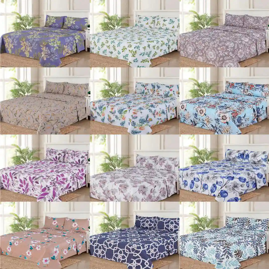 WHOLESALE 4 PCS PRINTED BEDSHEET SET (2900S)-C$145.00