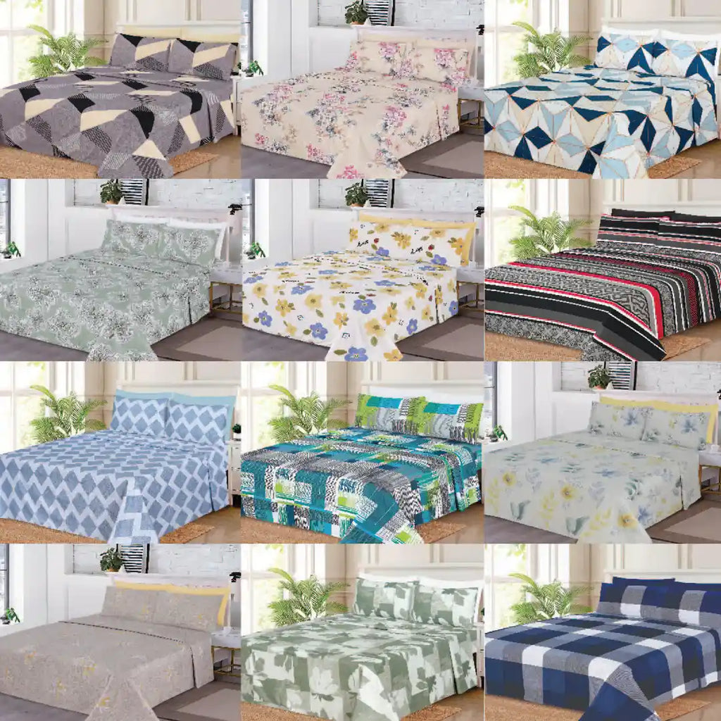 WHOLESALE 6 PCS PRINTED BEDSHEET SET (8600S)-C$215.00