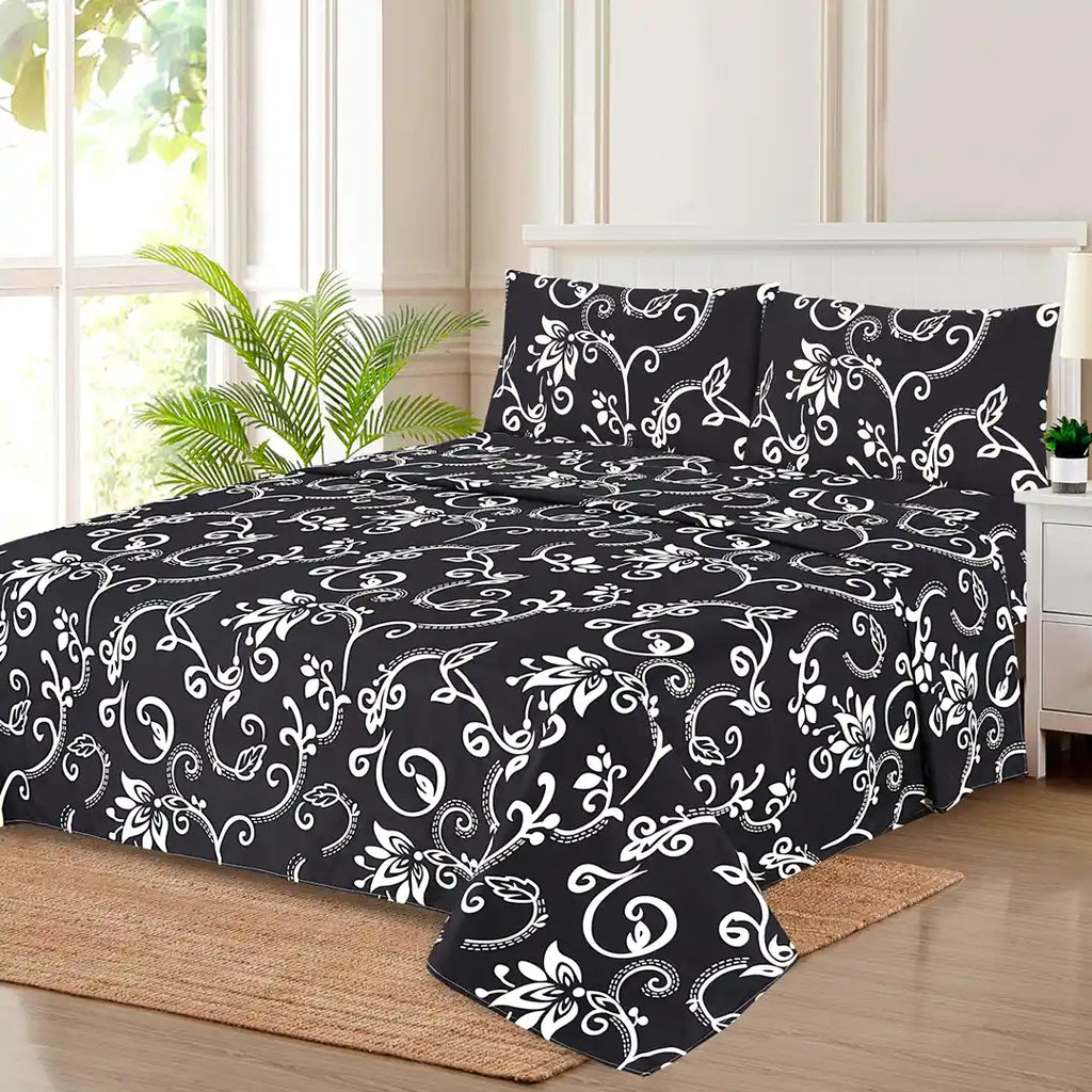 3 PCS FITTED SHEET SET (2900S)-BULK CASE WITH 12 UNIQUE DESIGNS