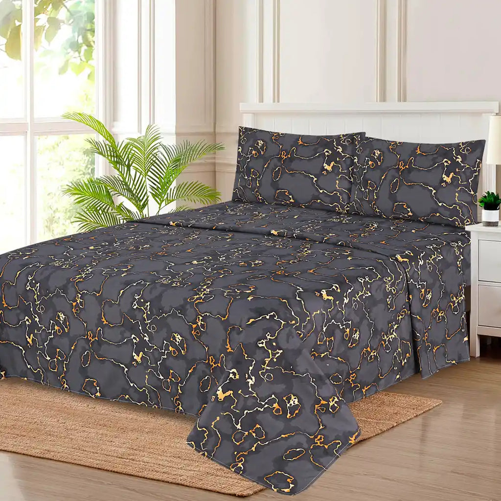 3 PCS FITTED SHEET SET (2900S)-BULK CASE WITH 12 UNIQUE DESIGNS
